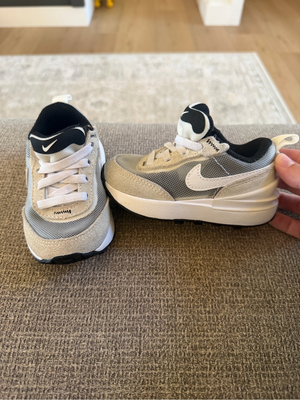 Nike Kids' White and Gray Low-Top Sneakers